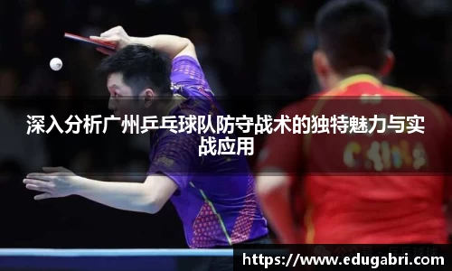 深入分析广州乒乓球队防守战术的独特魅力与实战应用